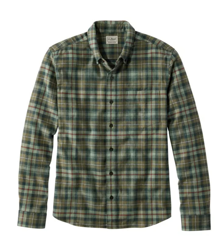 Men's Scotch Plaid Flannel Shirt, Slightly Fitted Untucked Fit