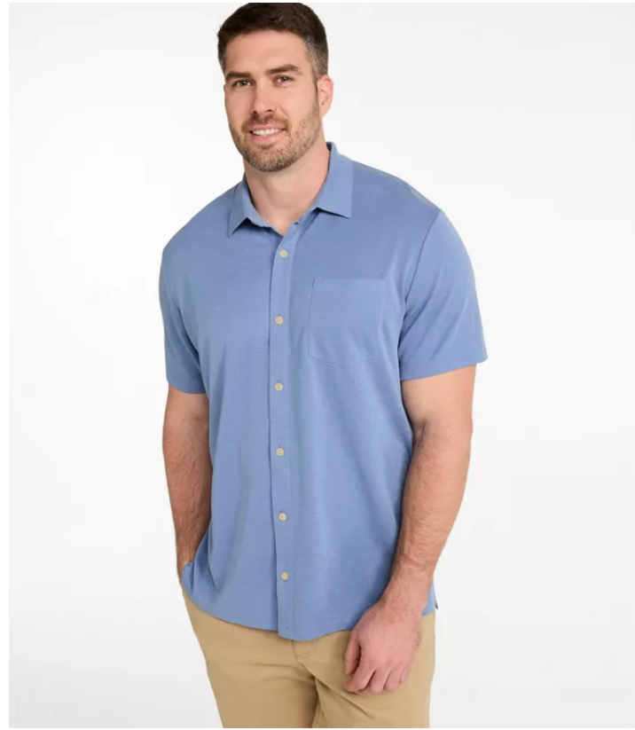 Men's Sunwashed Ultrasoft Button-Front Shirt, Short-Sleeve