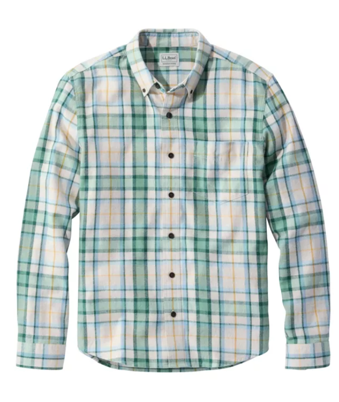 Men's Scotch Plaid Flannel Shirt, Slightly Fitted Untucked Fit