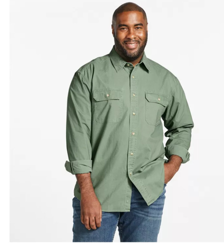 Men's Sunwashed Canvas Shirt, Traditional Fit