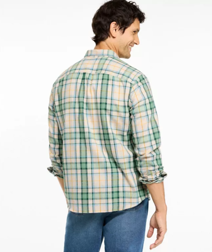 Men's Scotch Plaid Flannel Shirt, Slightly Fitted Untucked Fit