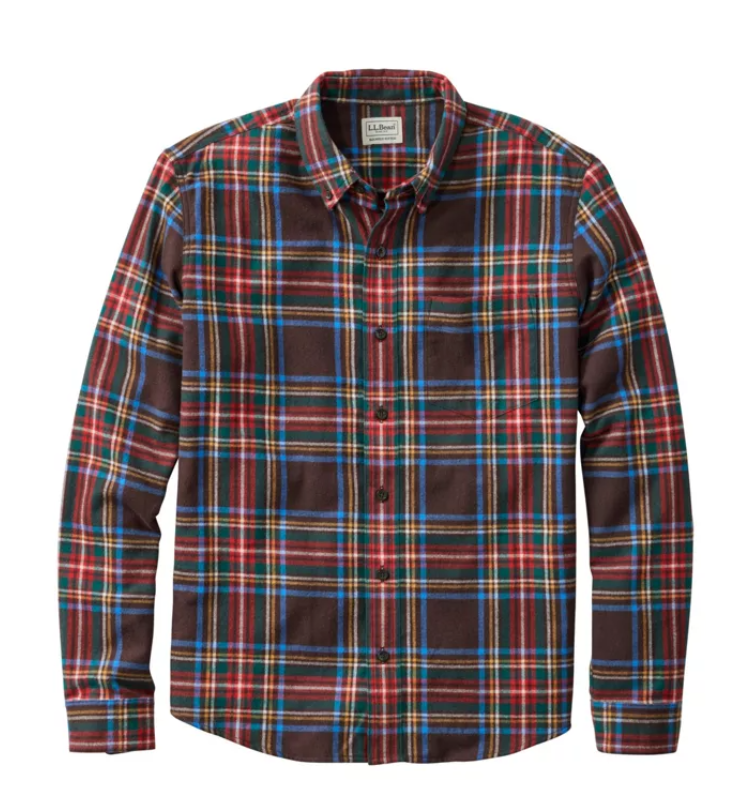 Men's Scotch Plaid Flannel Shirt, Slightly Fitted Untucked Fit