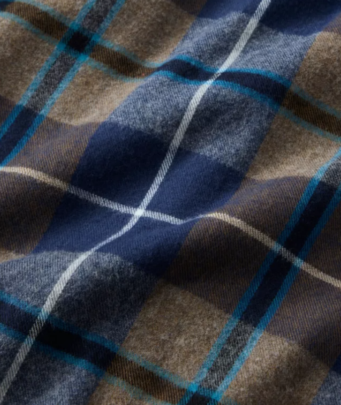 Men's Scotch Plaid Flannel Shirt, Slightly Fitted Untucked Fit