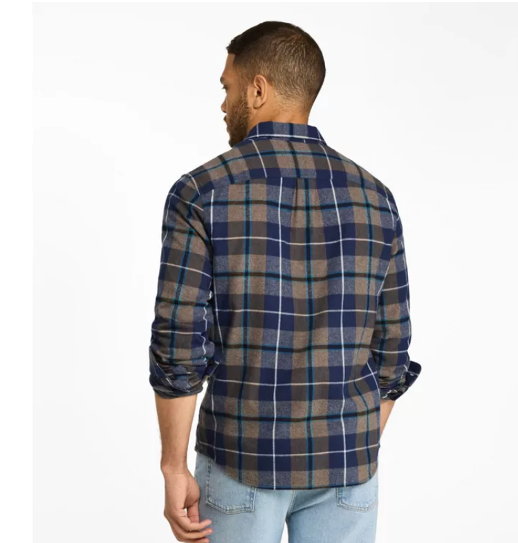 Men's Scotch Plaid Flannel Shirt, Slightly Fitted Untucked Fit
