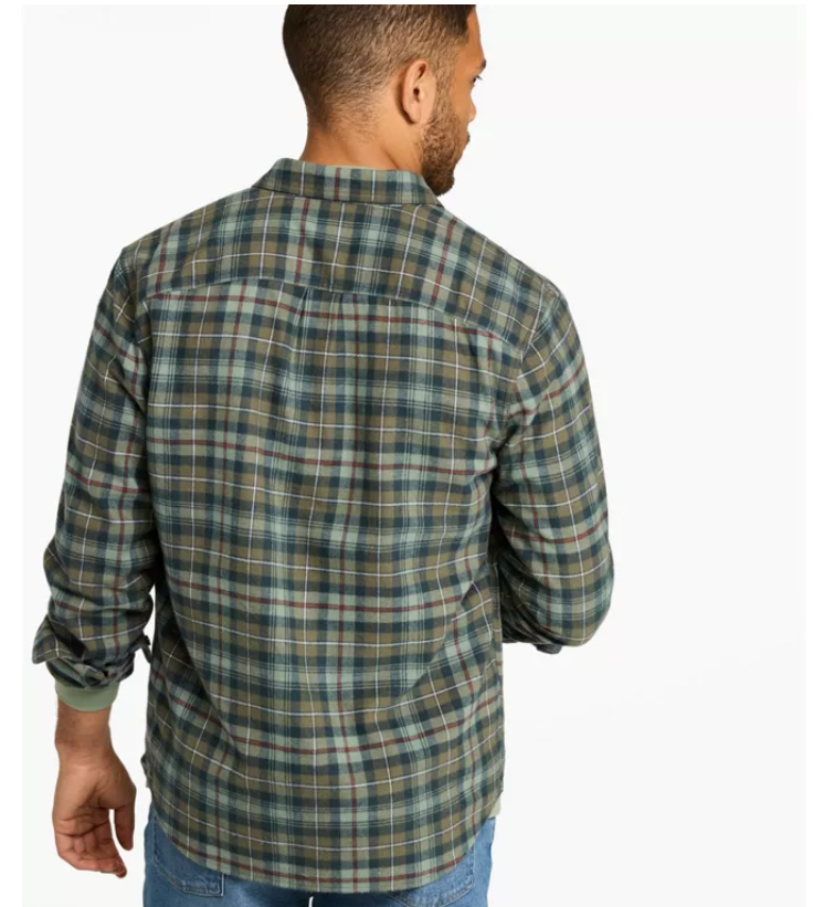 Men's Scotch Plaid Flannel Shirt, Slightly Fitted Untucked Fit