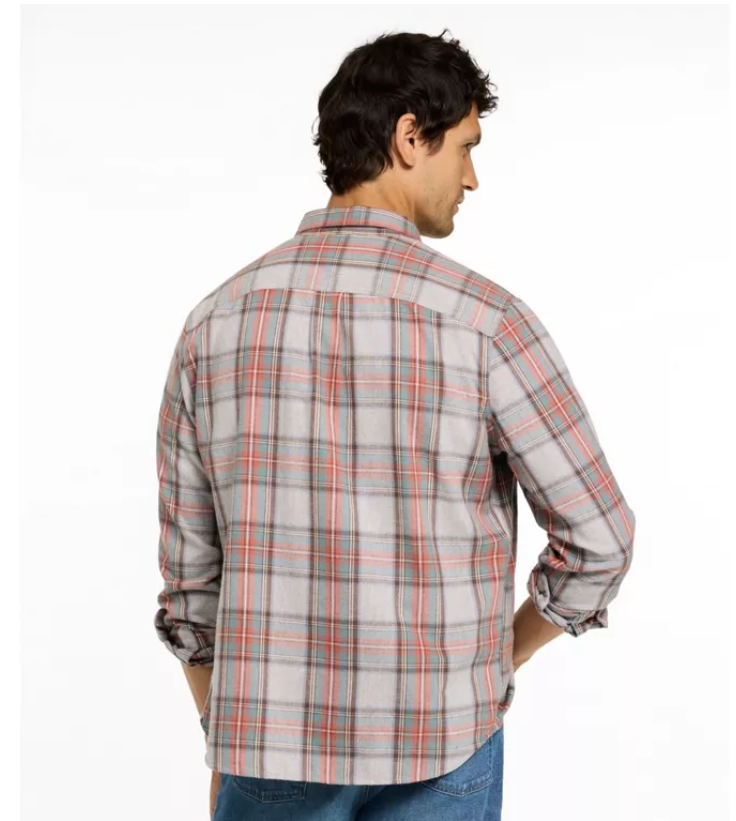 Men's Scotch Plaid Flannel Shirt, Slightly Fitted Untucked Fit