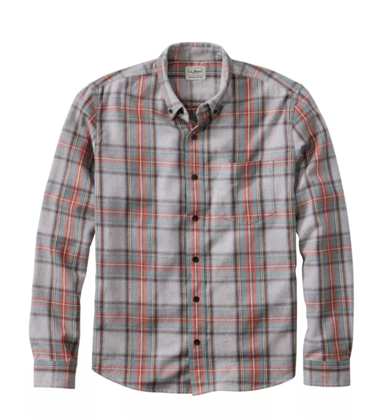 Men's Scotch Plaid Flannel Shirt, Slightly Fitted Untucked Fit